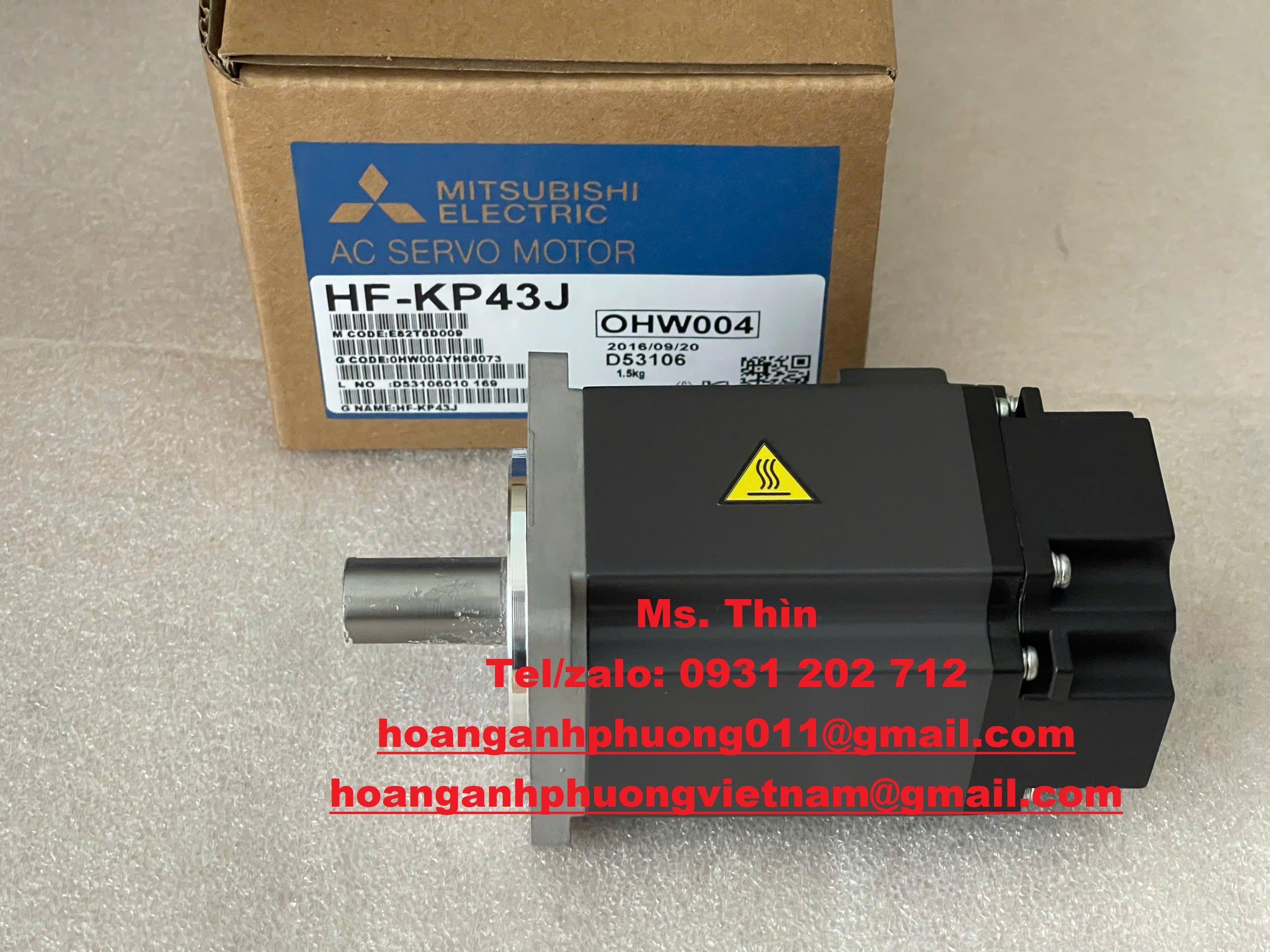 Động cơ Mitsubishi, mã HF-KP43J, mới 100%