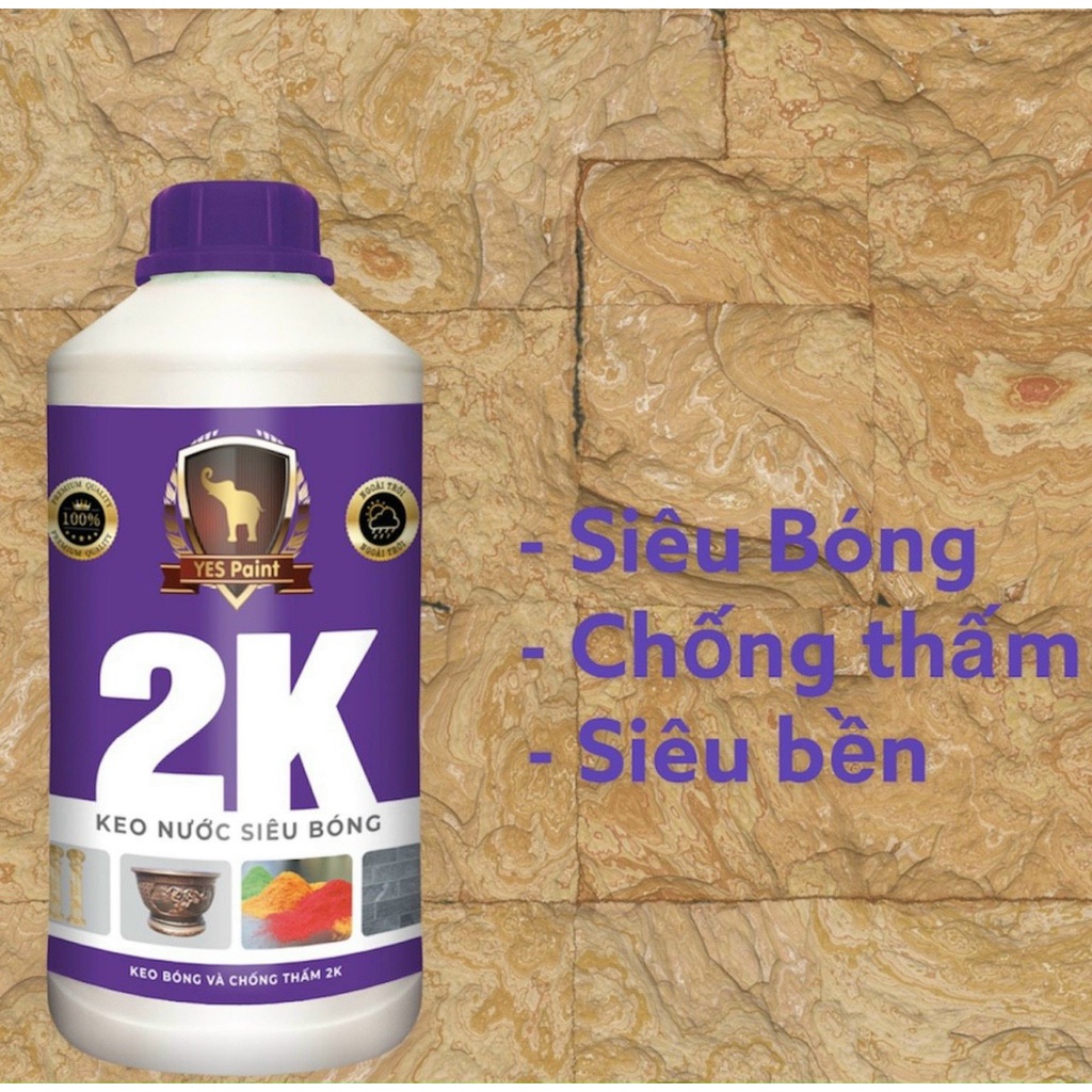 Keo Nước Siêu Bóng 2K Tím 1Lít