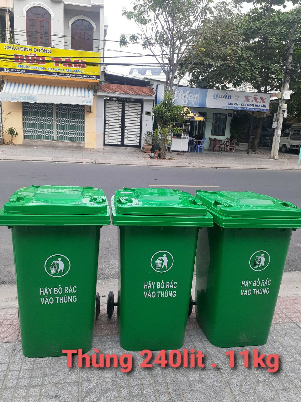 Thùng rác nhựa công cộng 240lit