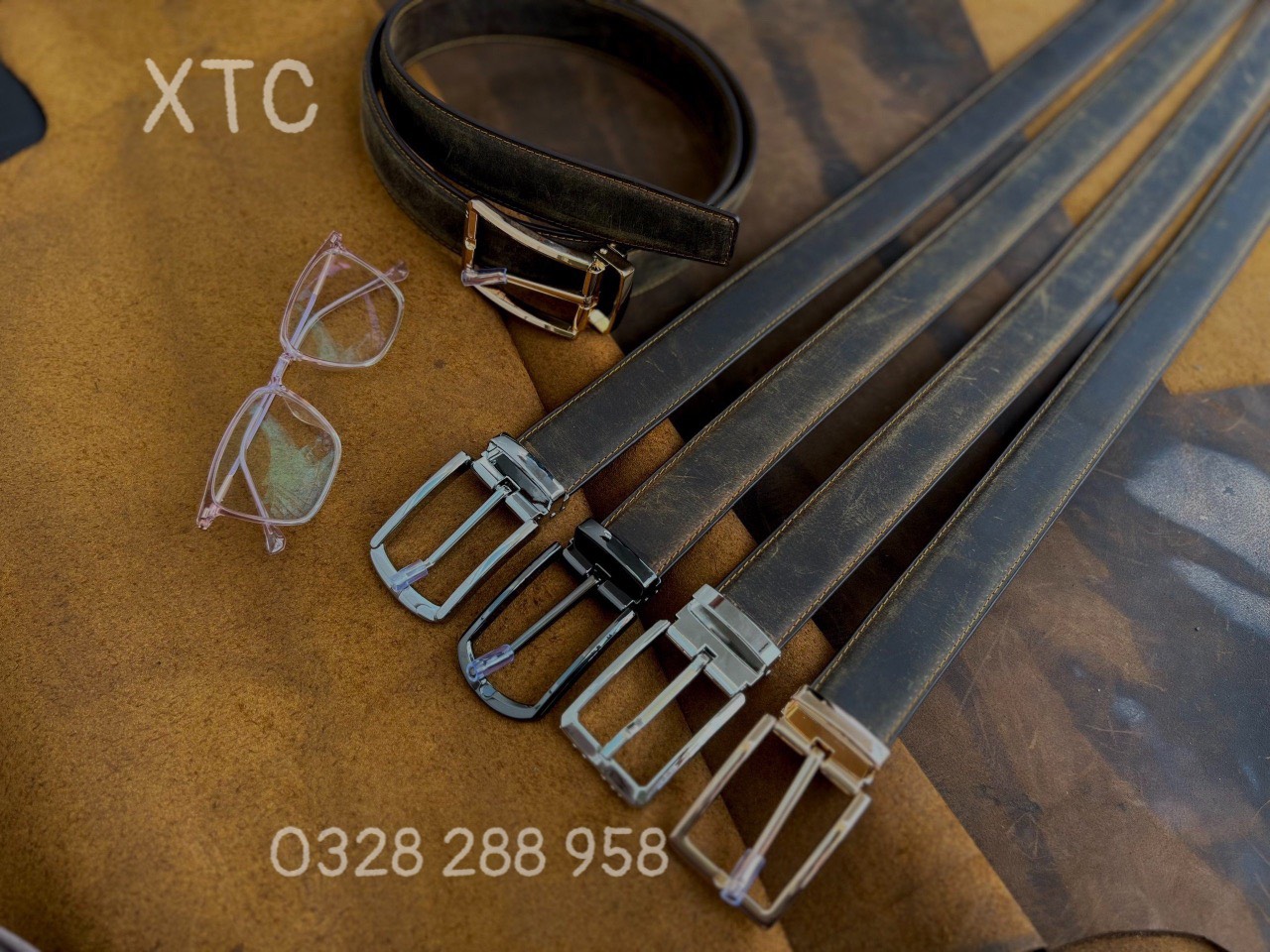 Xưởng sản xuất trực tiếp dây lưng da - Dây lưng da bò sáp 3 lớp