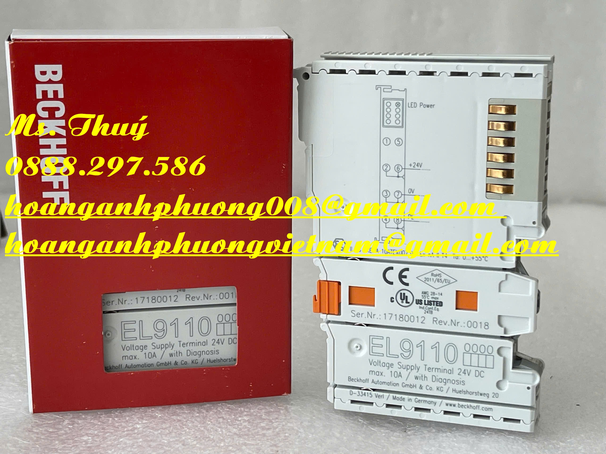 Beckhoff EL9110 - Bộ module mới 100% - Giao hàng ngay