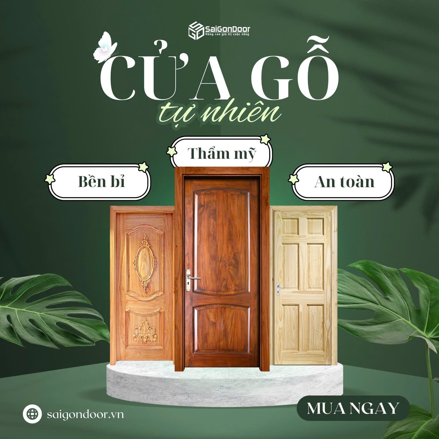 Cửa gỗ tự nhiên: Vẻ đẹp vĩnh cửu và đẳng cấp cho không gian sống