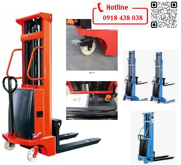 Toàn quốc: Xe nâng bán tự động 1500kg nâng cao 3m, sẵn hàng