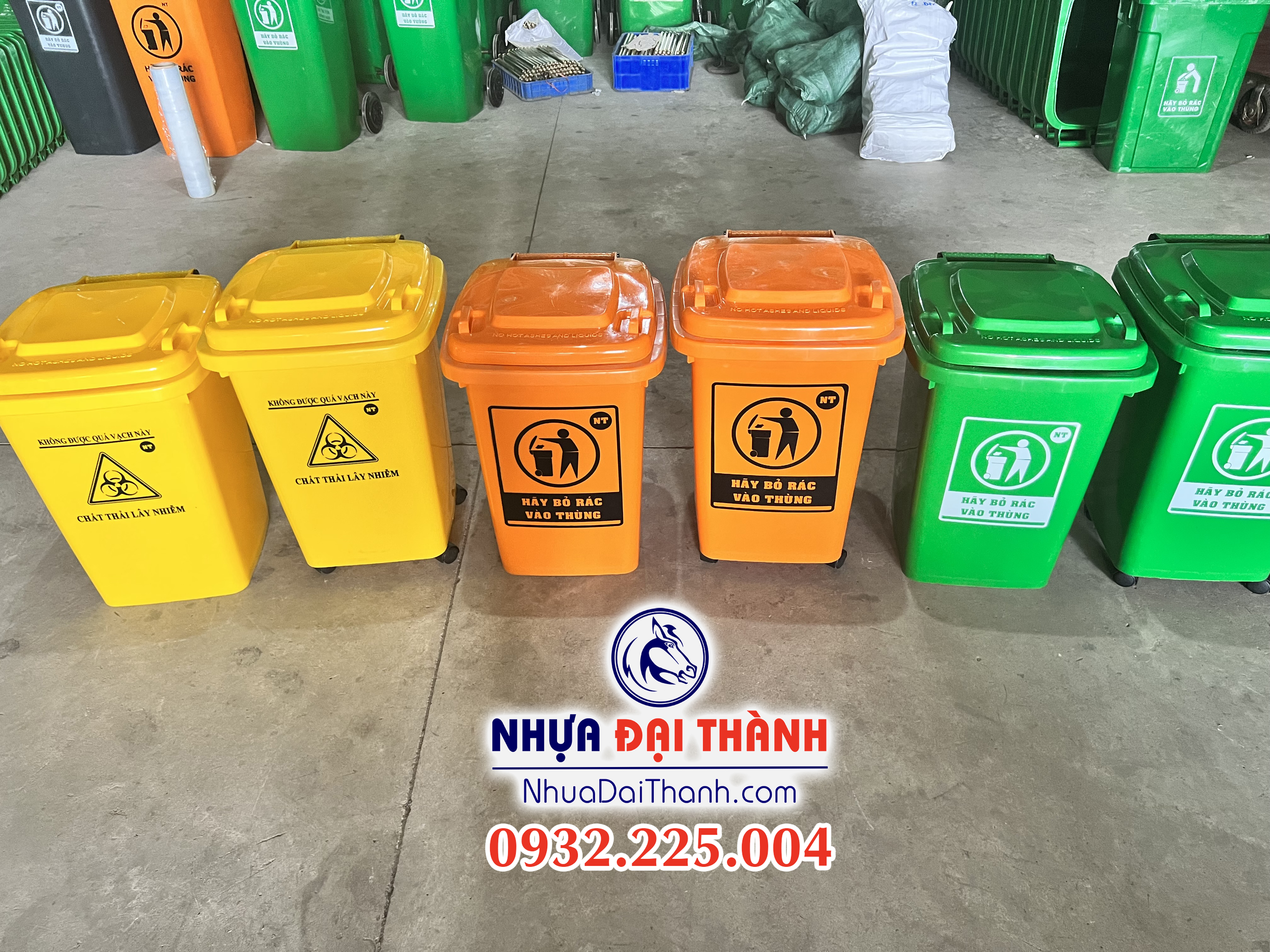 Thùng rác 60 Lít nhựa dẻo HDPE ( Nhiều màu lựa chọn)