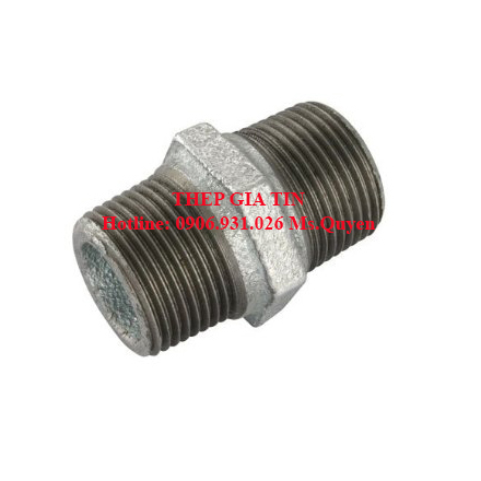 Nối 2 đầu ren ngoài mạ kẽm