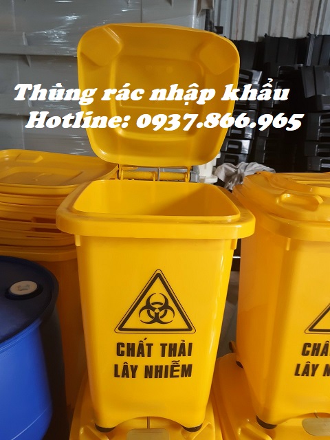 Thung rac 60l đap chan, Địa chỉ uy tín cung cấp thùng rác các loại, bán