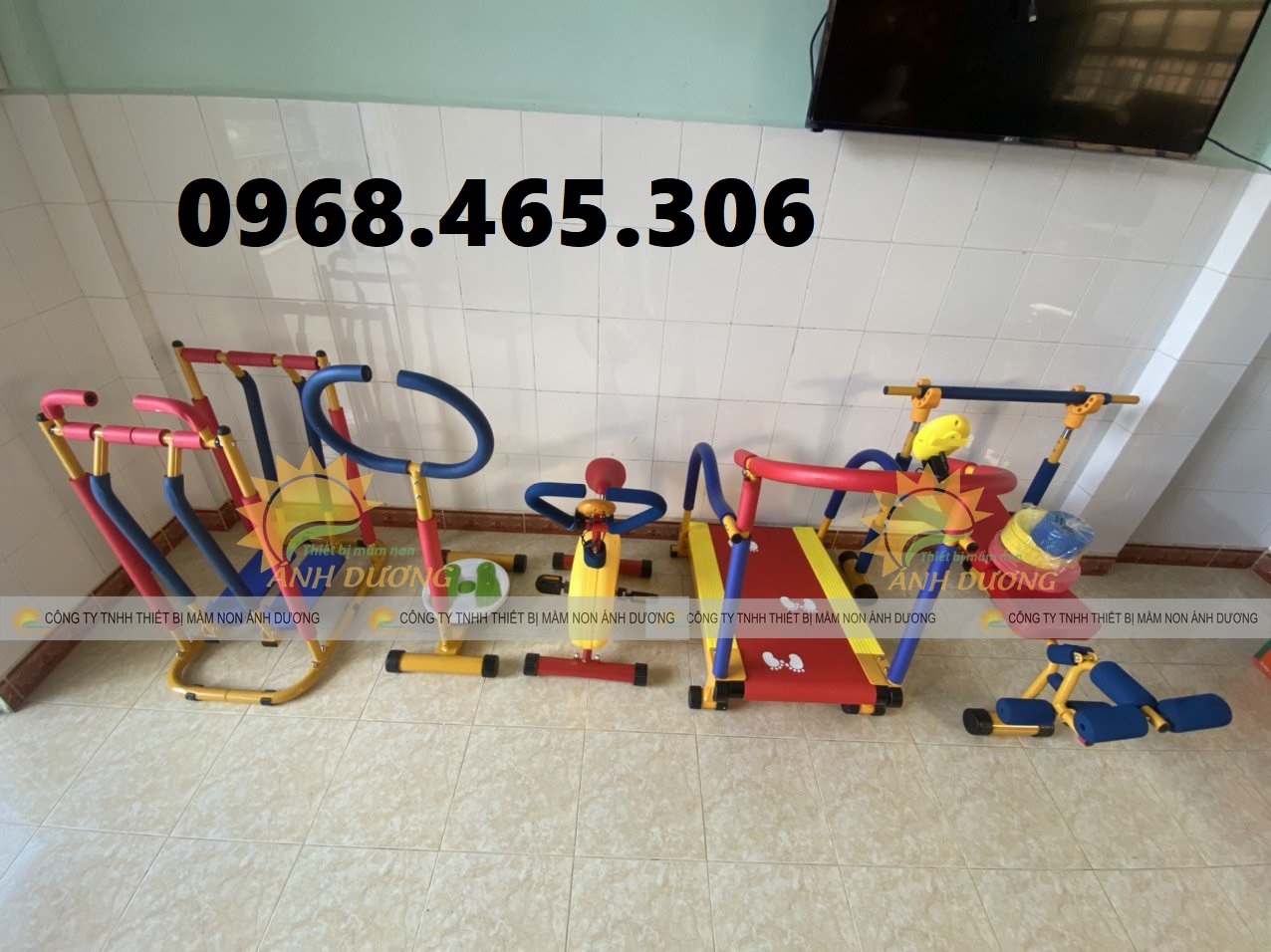 Máy chạy bộ mầm non, thiết bị tập gym trẻ em