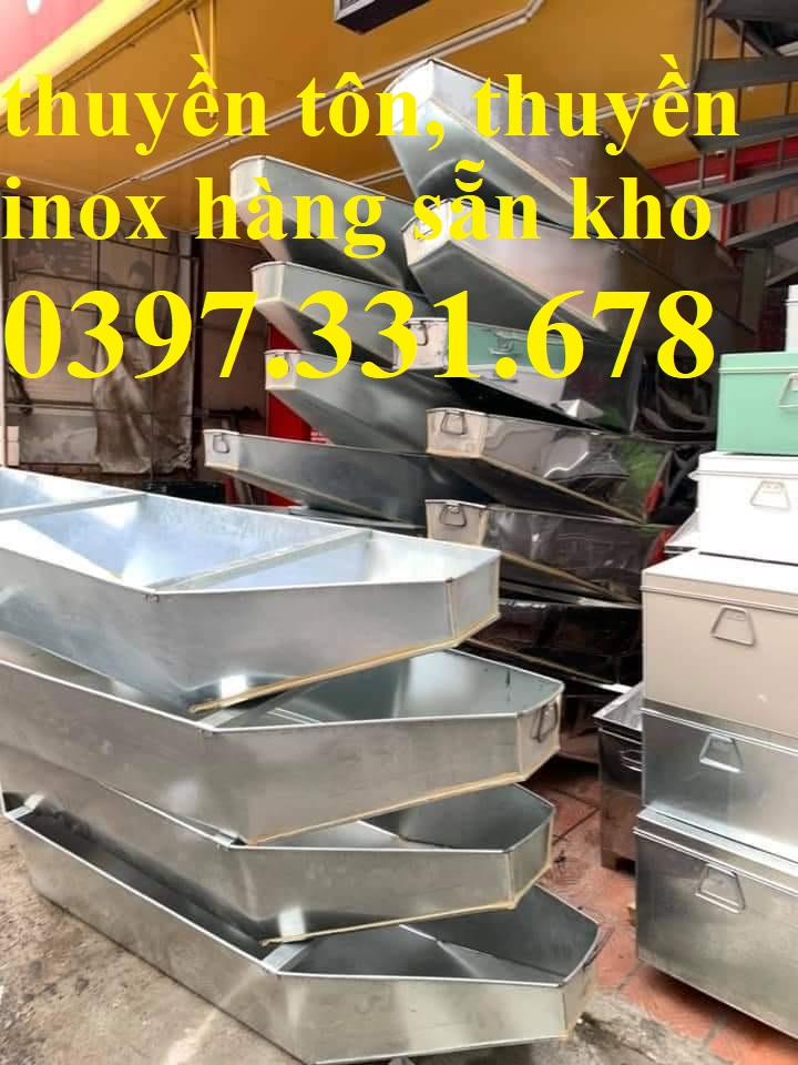 Thuyền inox câu cá chở 2-4 người, Thuyền tôn giá rẻ, Thuyền chèo tay giá rẻ