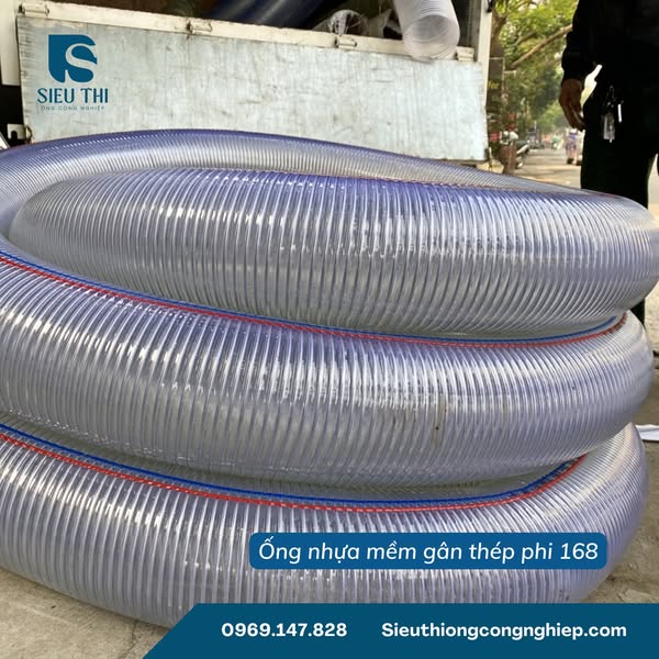 ỐNG NHỰA MỀM GÂN THÉP PHI 168
