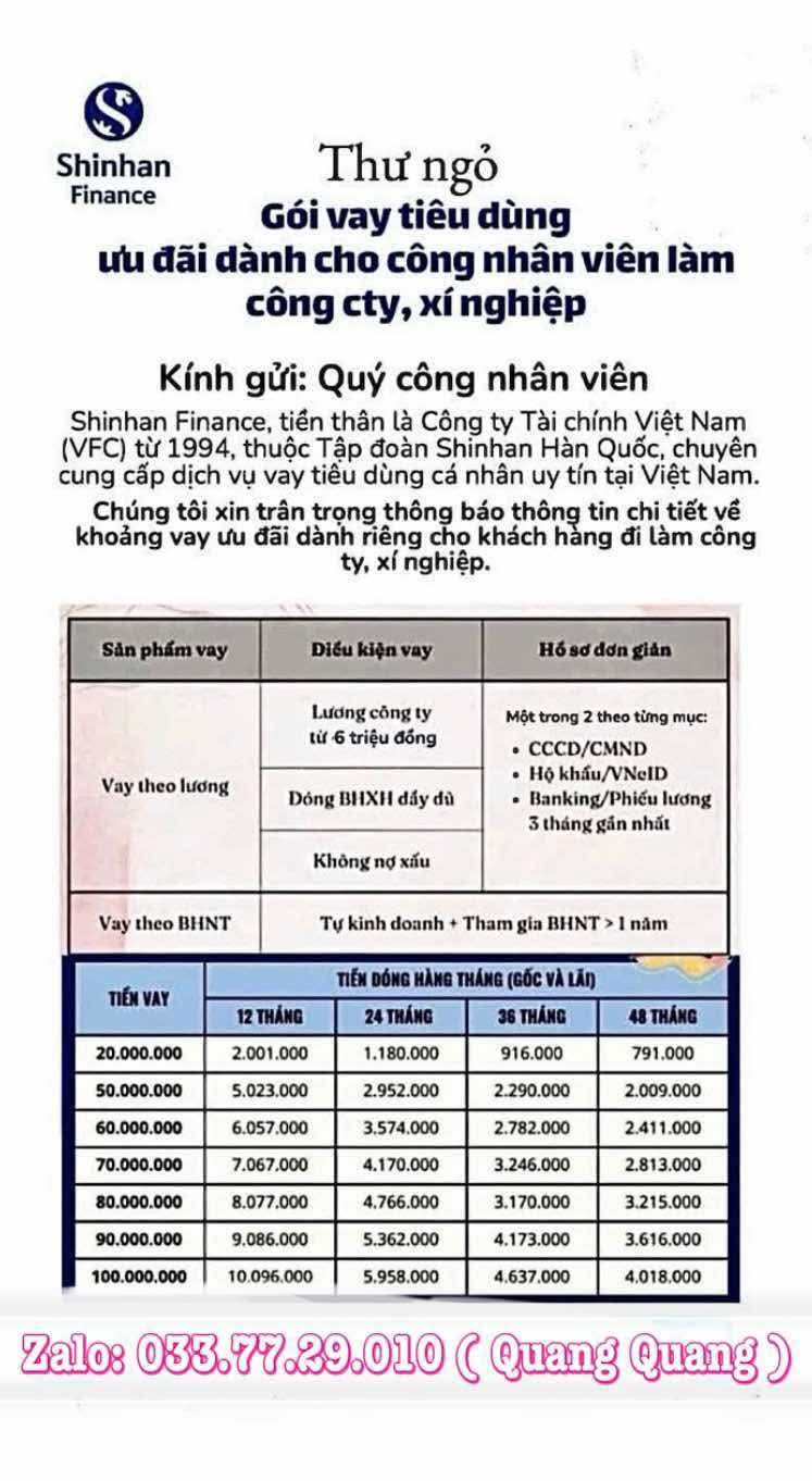 Công ty hỗ trợ tài chính Shinhan Finance