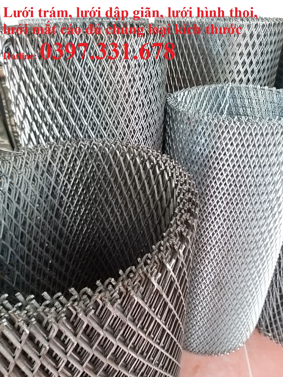 Nơi mua Lưới trám 15x30mm, lưới mắt cáo, lưới hình thoi, lưới dập giãn giá tốt