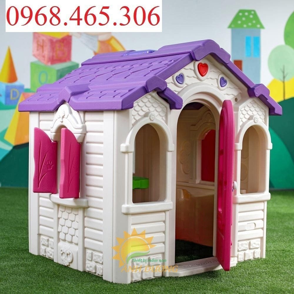 Ngôi nhà nhựa đồ chơi trẻ em, ngôi nhà cổ tích cho bé