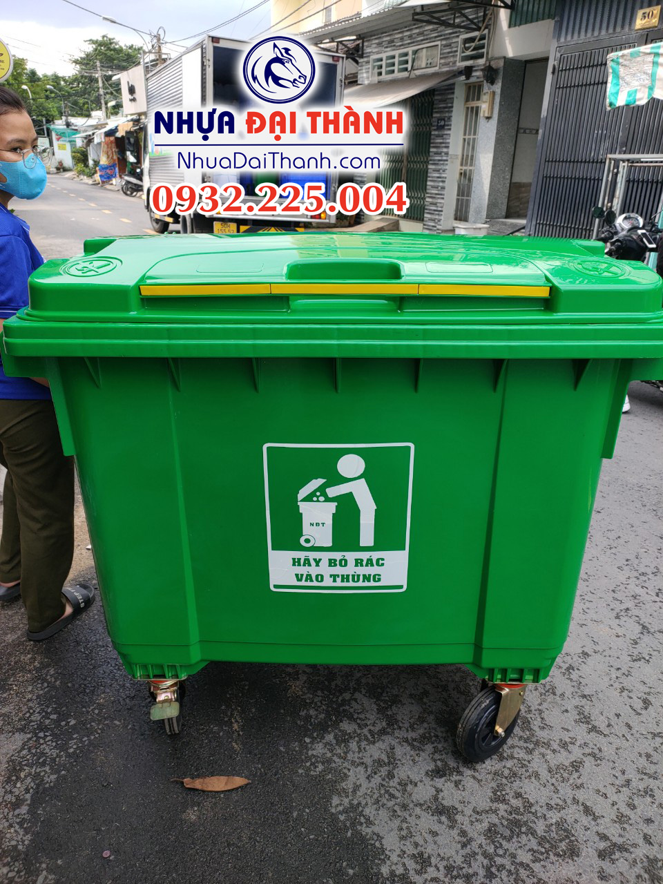 Thùng rác 660 Lít ( Nhựa HDPE nguyên sinh)-Chất lượng