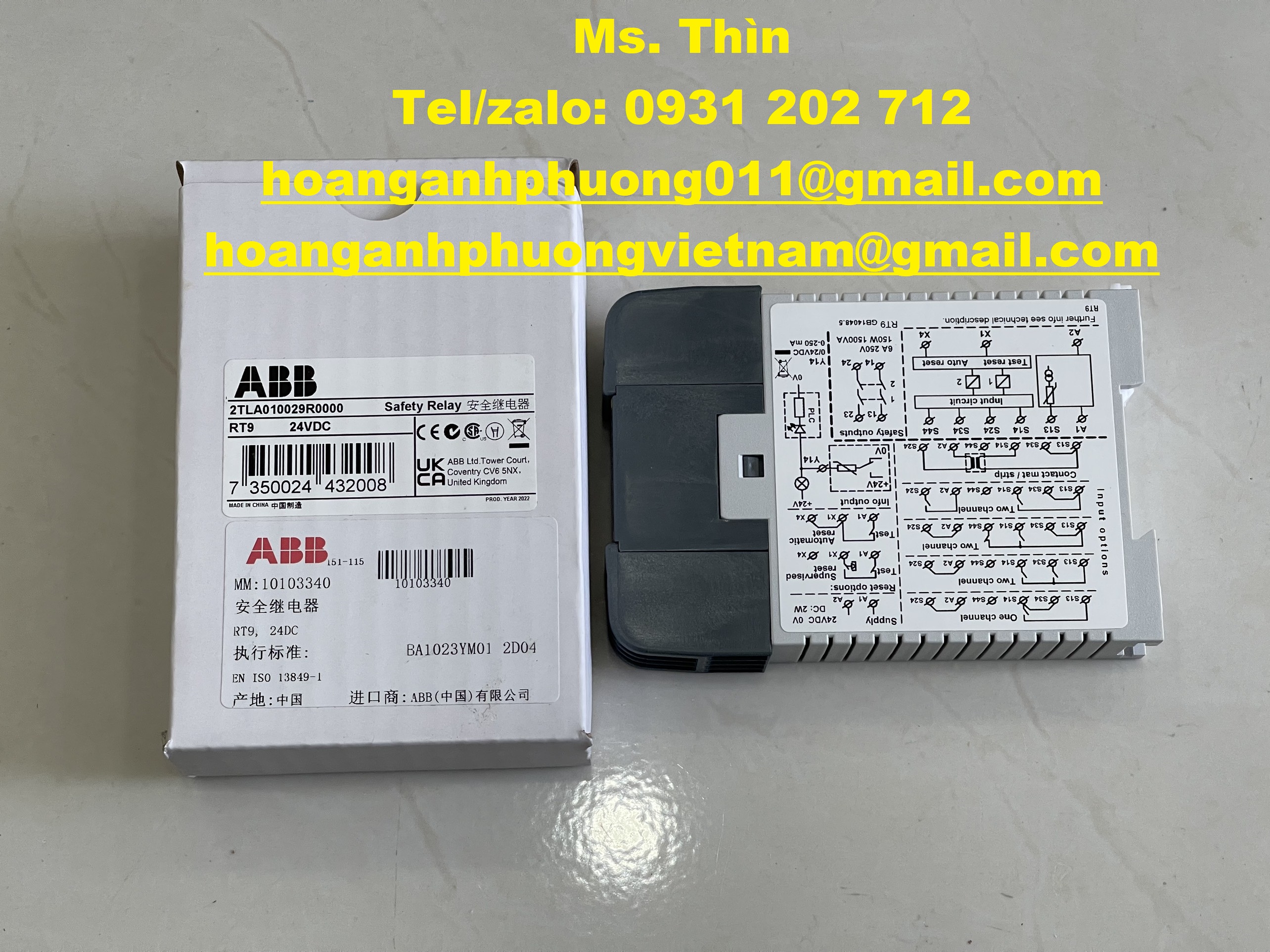 Relay an toàn 2TLA010029R0000, hàng ABB chính hãng, giá tốt tại Bình Dương