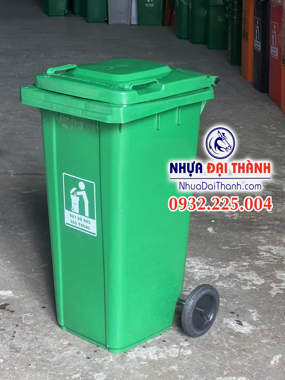 Thùng rác nhựa 120L ( Nhựa HDPE nguyên sinh)-Chất lượng