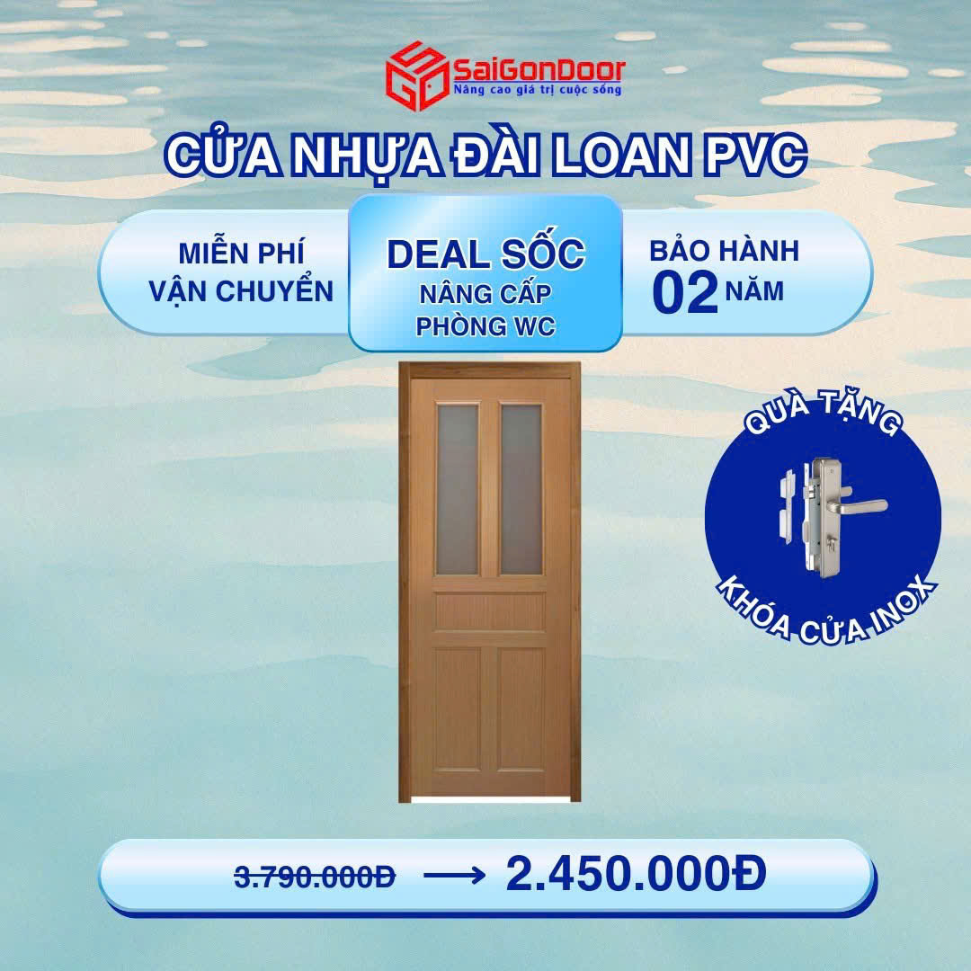 Cửa nhựa Đài Loan PVC: Giải pháp tối ưu cho không gian nội thất hiện đại