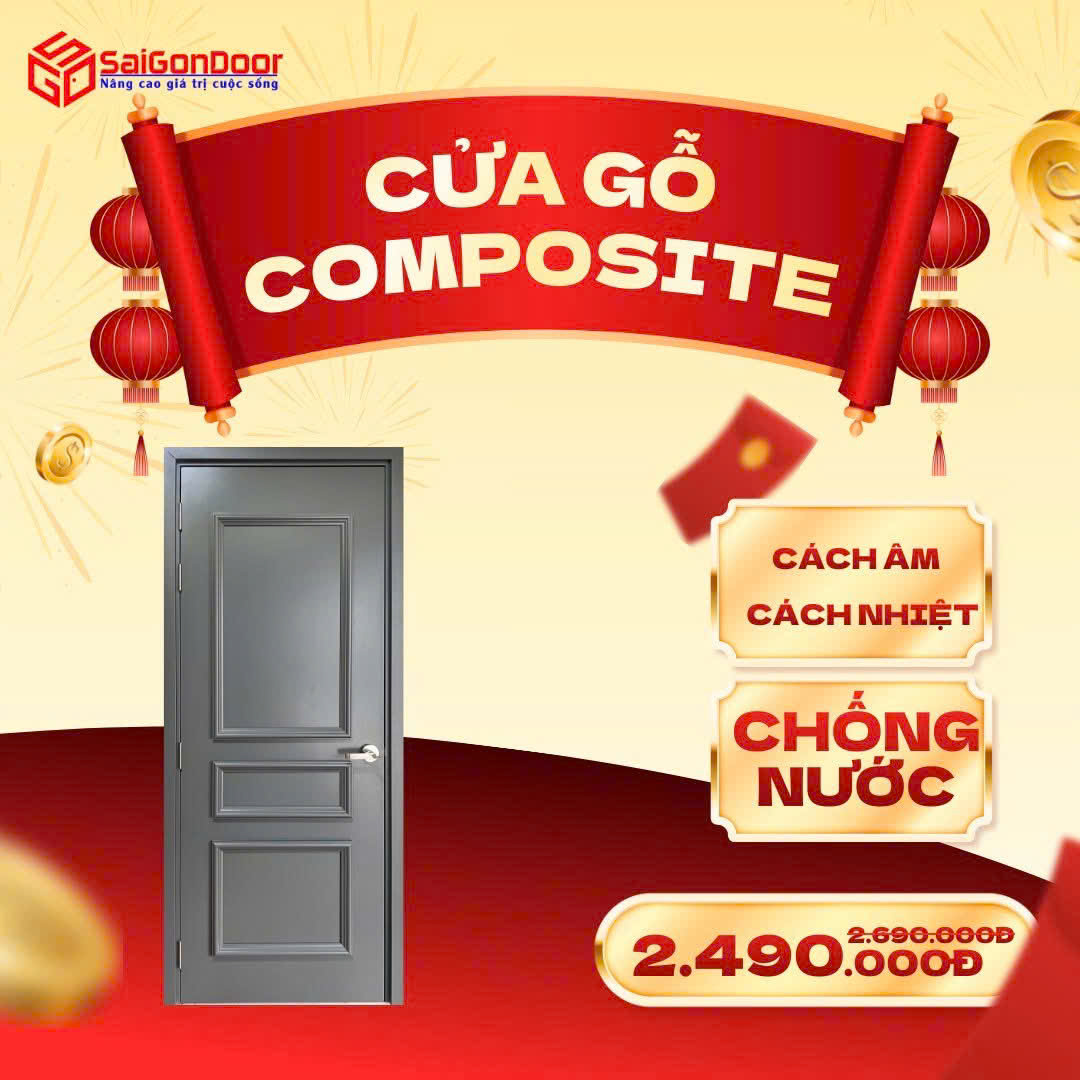 Cửa gỗ composite: Giải pháp hoàn mỹ cho không gian sống hiện đại