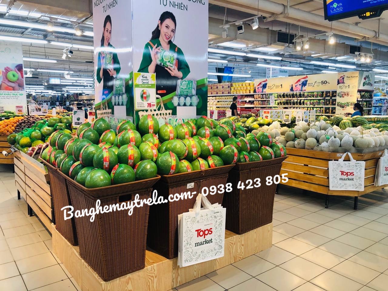 Khay trưng bày trái cây hình vuông