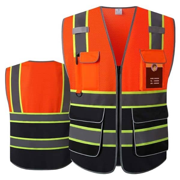 Áo Phản Quang Kỹ Sư Vải Kaki Cao Cấp Có In Logo – PQKS00032