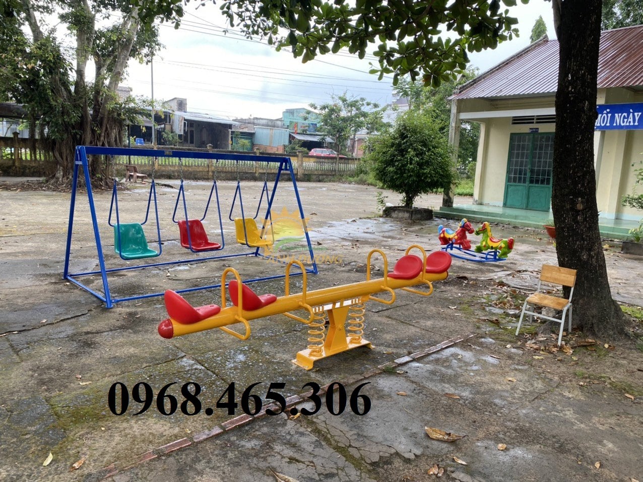 Xích đu sắt mầm non, xích đu mầm non giá rẻ