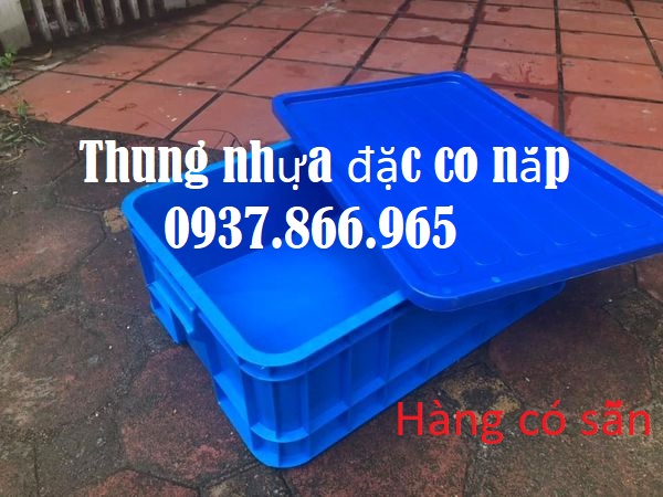 Thùng nhựa nguyên sinh B1, thùng đặc có nắp, khay cơ khí, khay nhựa bít