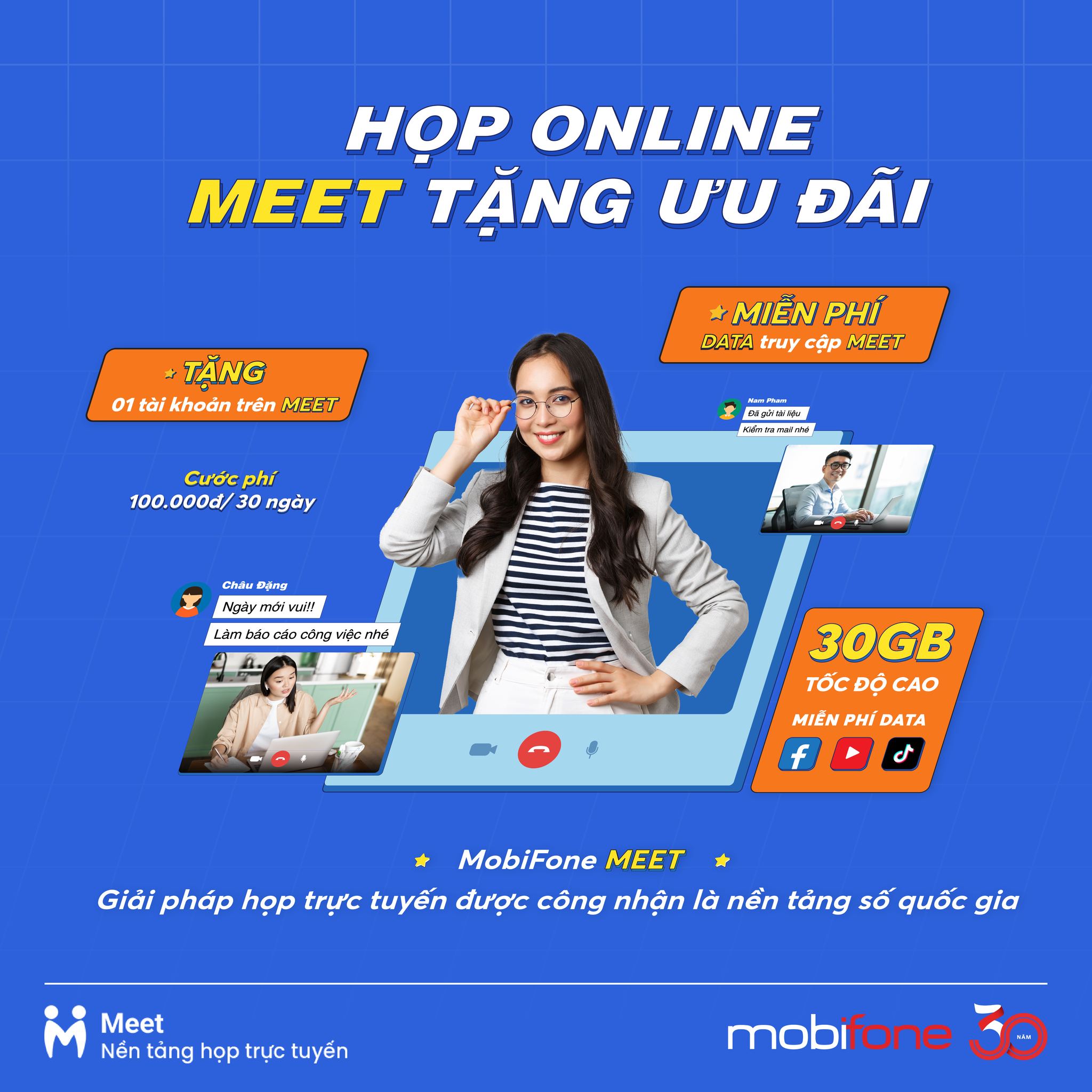 MobiFone Meeting:  Trải nghiệm họp trực tuyến cực “chất”, giá siêu hời