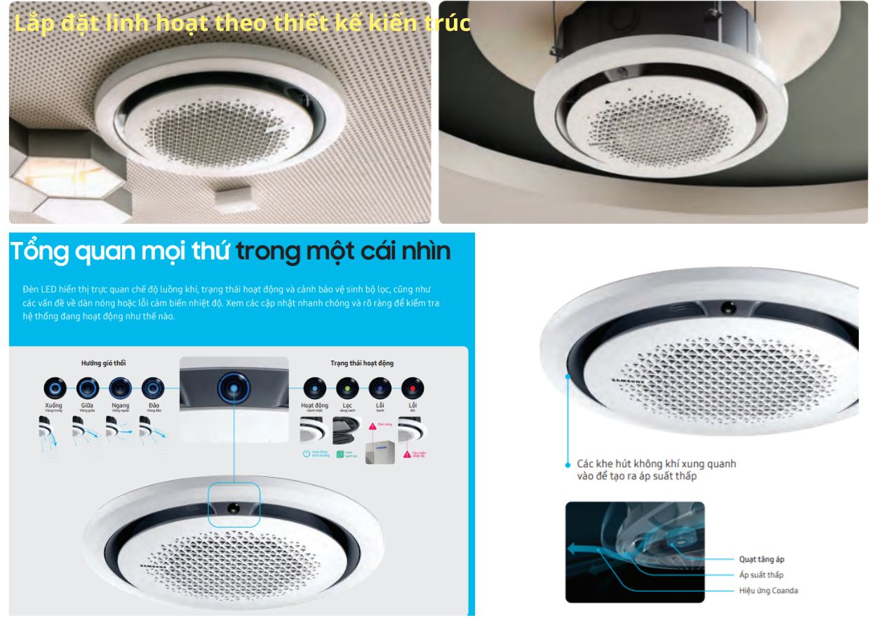Thi công máy lạnh âm trần Samsung uy tín – Bảo hành dài hạn