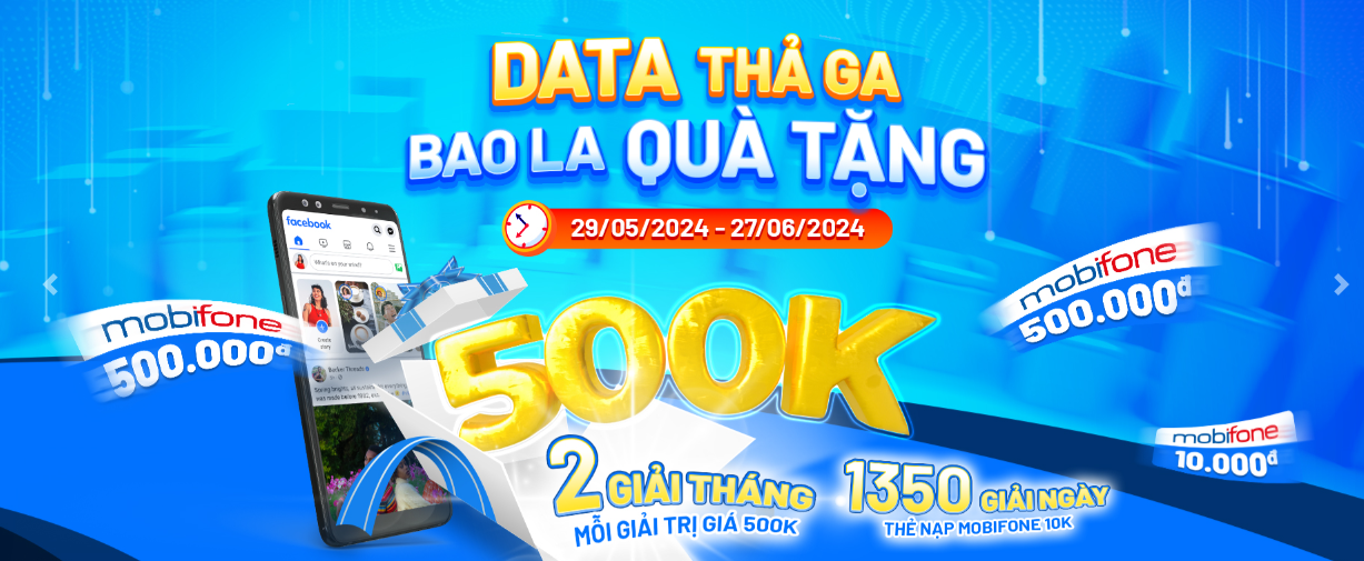 Đăng ký MobifoneGo: Data thả ga - Bao la quà tặng