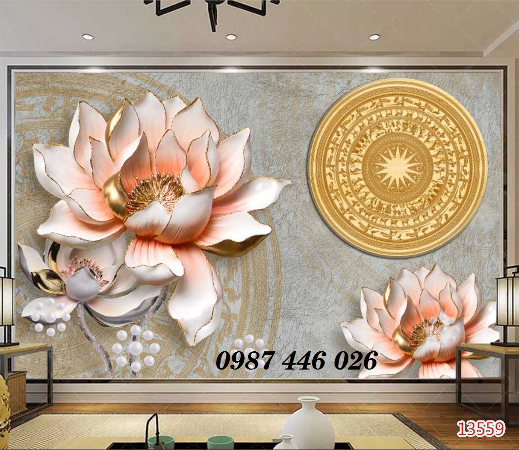 Gạch tường tranh gạch đẹp trang trí phòng khách HP733