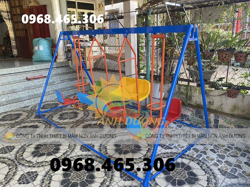 Xích đu sắt trẻ em nhiều mẫu, xích đu mầm non giá rẻ