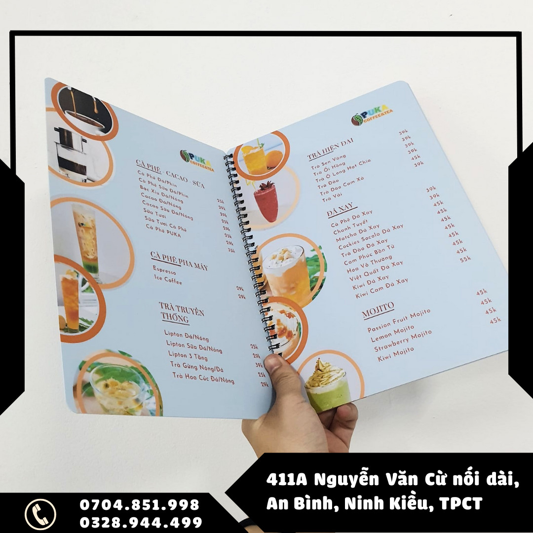 in menu tại cần thơ