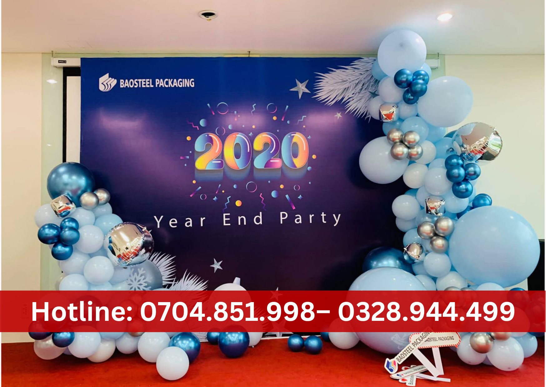 thi công backdrop, sự kiện tất niên tại cần thơ