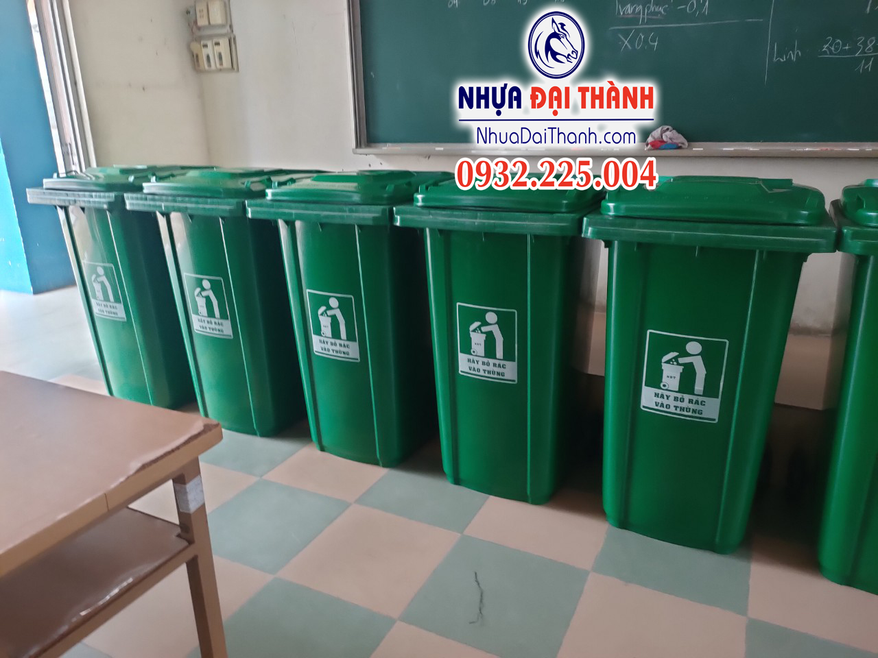 Thùng rác 240 Lít loại dày 13kg-Chất lượng