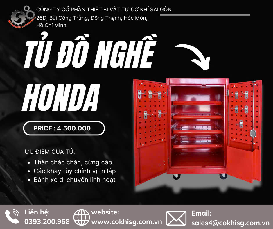 TỦ ĐỒ NGHỀ HONDA 5 NGĂN