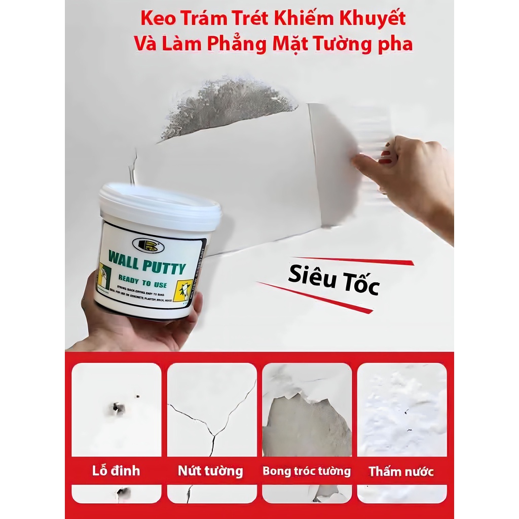 Keo Trám Tường chuyên dụng BOSNY WALL PUTTY Chống thắm đa năng
