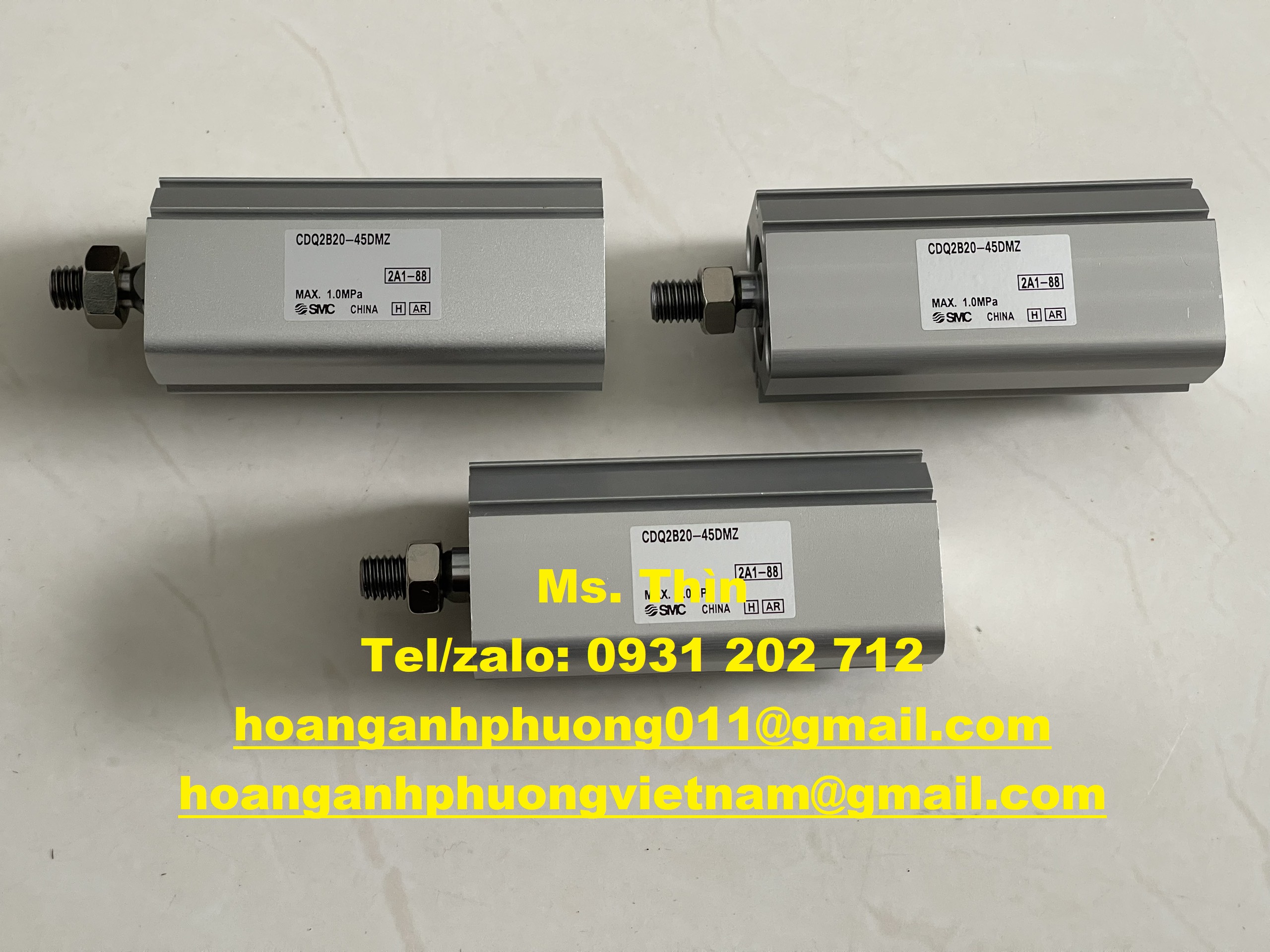 Xy lanh SMC chính hãng, CDQ2B20-45DMZ, giá tốt, new 100%