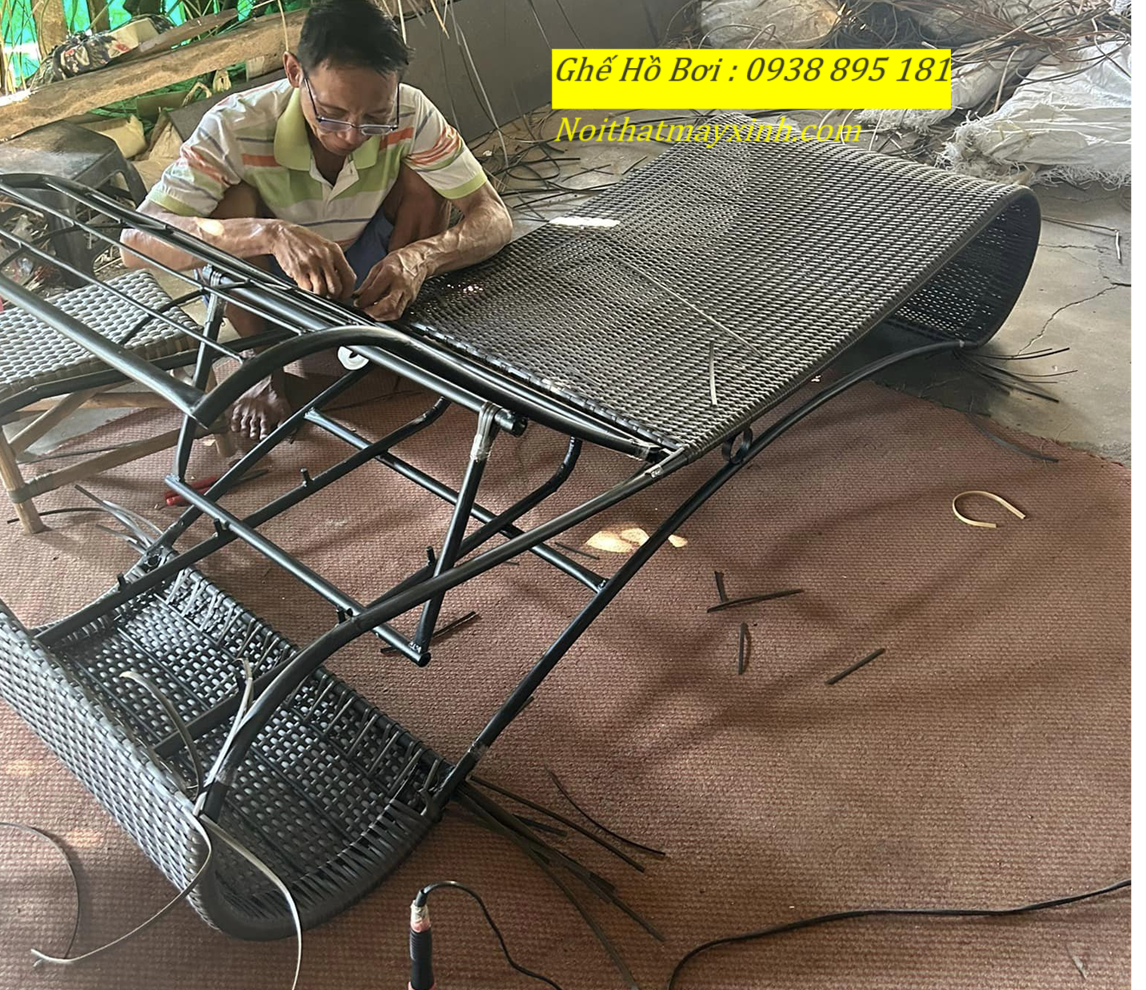 Ghế hồ bơi giả mây, ghế hồ bơi mây nhựa,ghế bể bơi ngoài trời