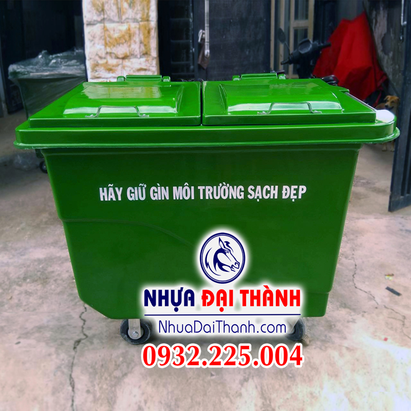 Thùng rác 660L nhựa composite cao cấp-chất lượng