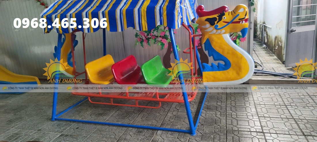 Xích đu trẻ em, xích đu cầu trượt khu vui chơi trẻ em