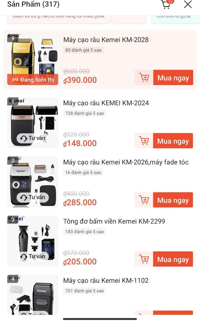 MÁY CẠO RÂU KEMEI 1102