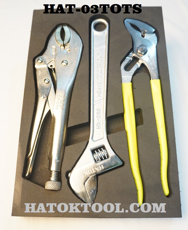 Bộ kìm mỏ lết 3 món HAT-03TOTS Nhật Bản