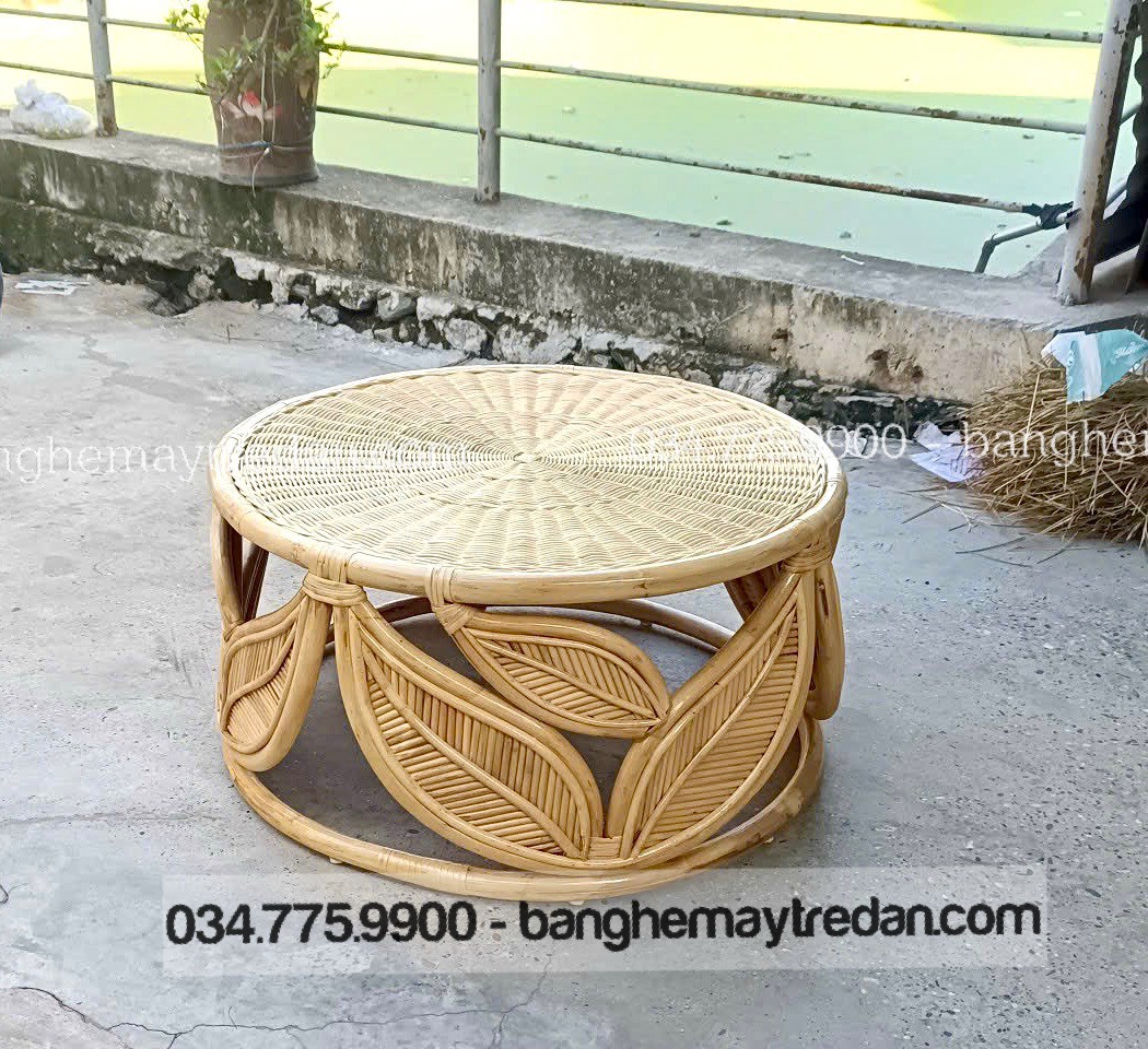 Bàn sofa mây phòng khách hiện đại