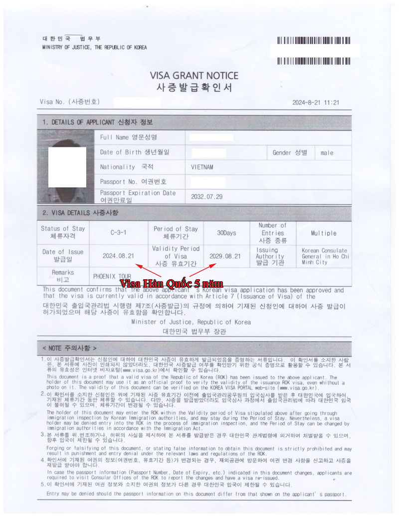 Dịch vụ làm visa Hàn Quốc nhanh từ 6-8 ngày