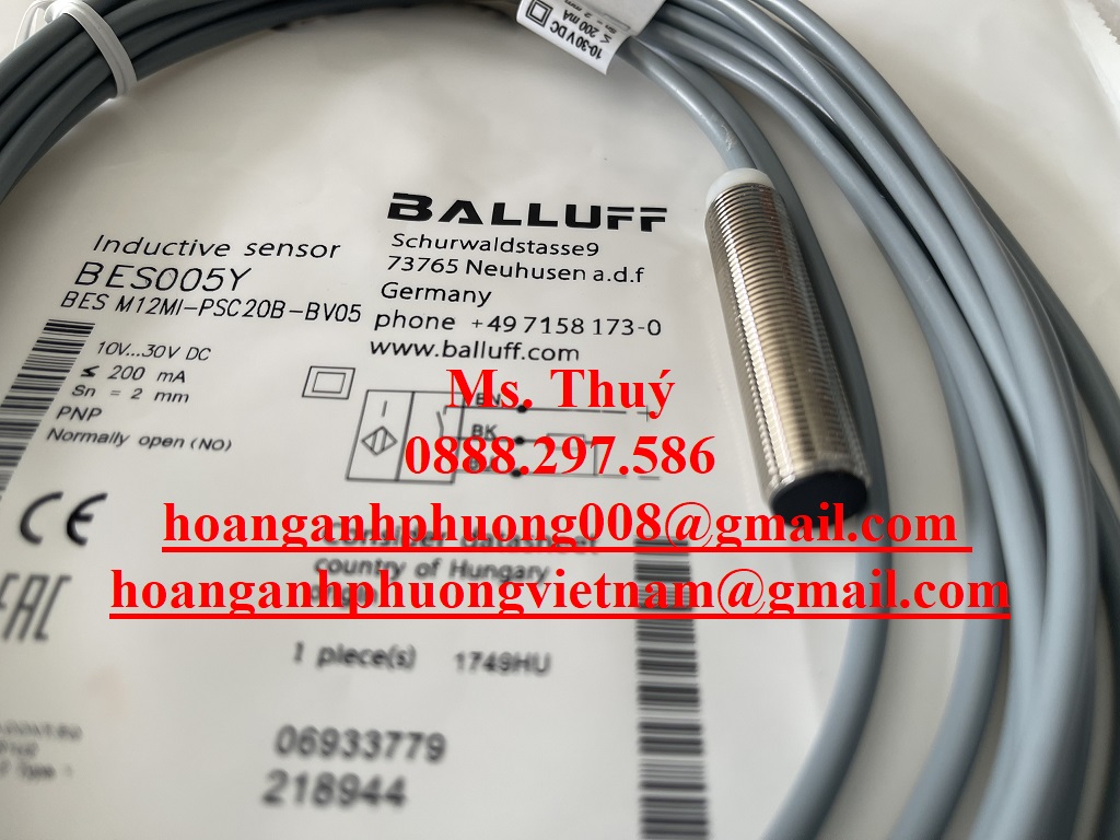 Nhập khẩu BES005Y (BES M12MI-PSC20B-BV05) - Cảm biến tiệm cận Balluff
