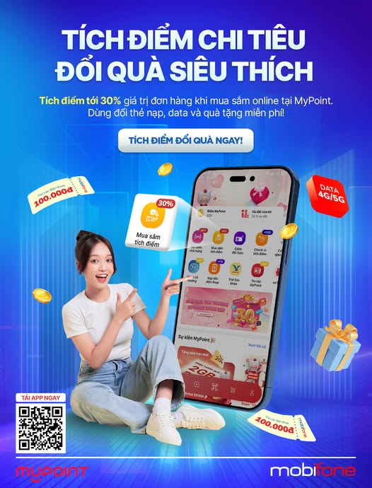 Vào App Mypoint: Tích điểm chi tiêu – Đổi quà siêu thích