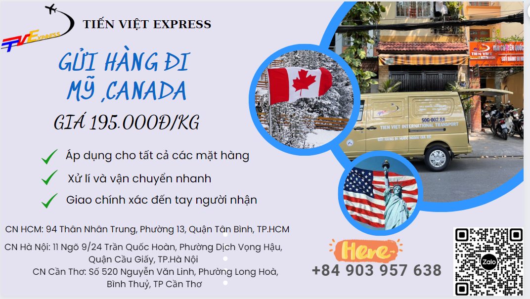 Gửi hàng đi Mỹ, Canada