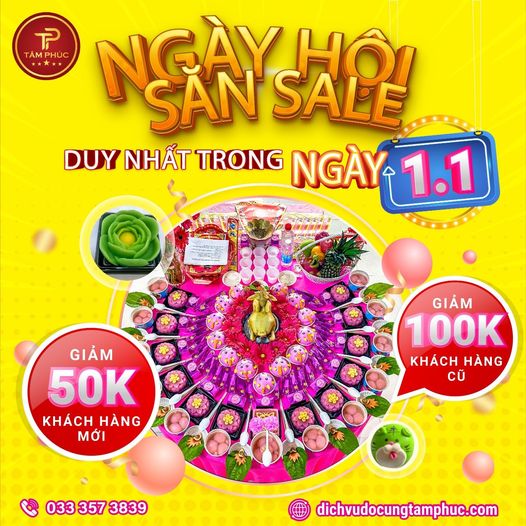 Săn Sale mâm cúng trọn gói Tâm Phúc