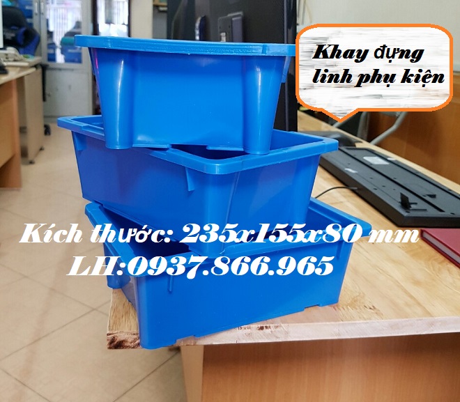 Khay nhựa nguyên sinh HPDE, khay phân loại phụ kiện trong nhà máy, khay nh