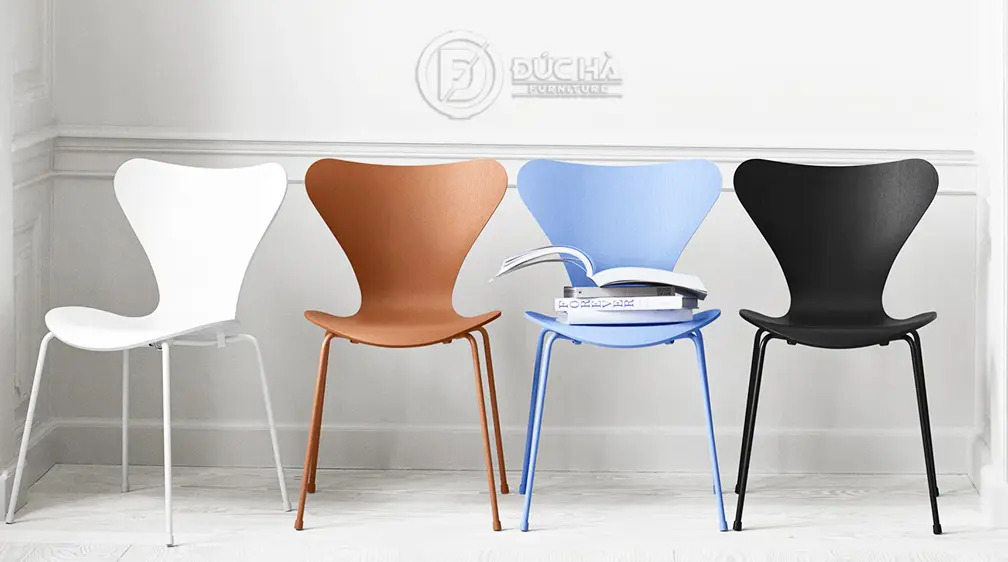 Ghế thiên nga lưng nhựa chân sắt