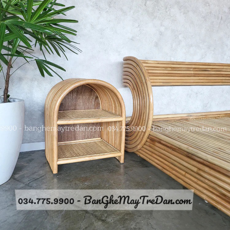 Tủ đầu giường mây tự nhiên